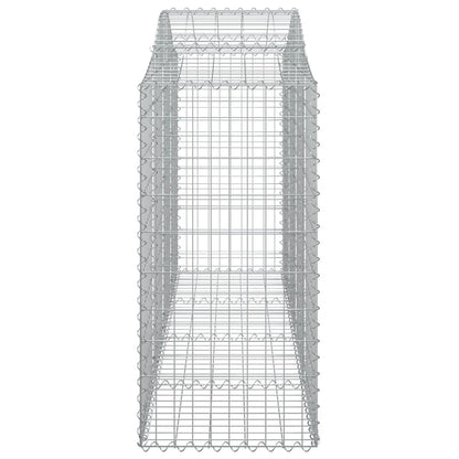 Gabionkurver buede 6 stk 200x50x120/140 cm galvanisert jern
