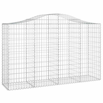 Gabionkurver buede 10 stk 200x50x120/140 cm galvanisert jern