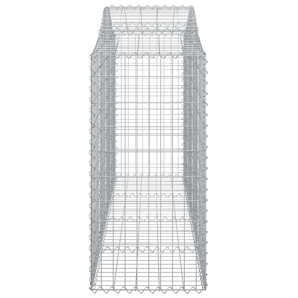 Gabionkurver buede 10 stk 200x50x120/140 cm galvanisert jern
