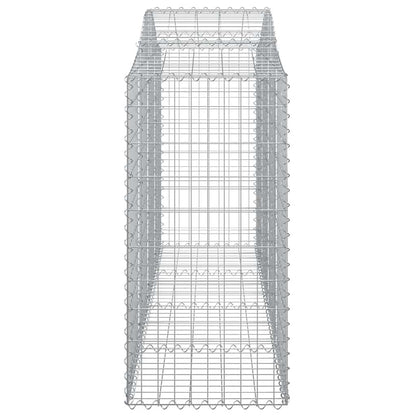 Gabionkurver buede 10 stk 200x50x120/140 cm galvanisert jern