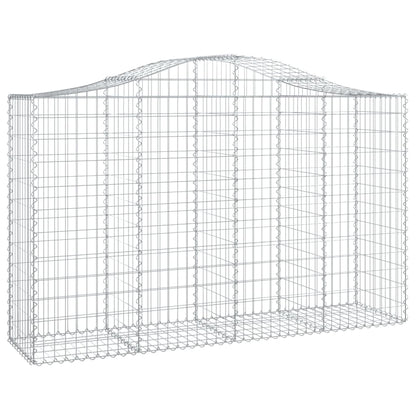 Gabionkurver buede 11 stk 200x50x120/140 cm galvanisert jern