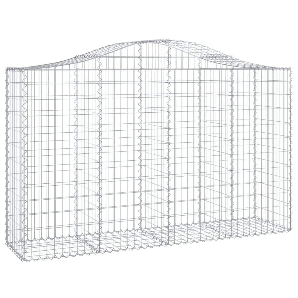Gabionkurver buede 40 stk 200x50x120/140 cm galvanisert jern