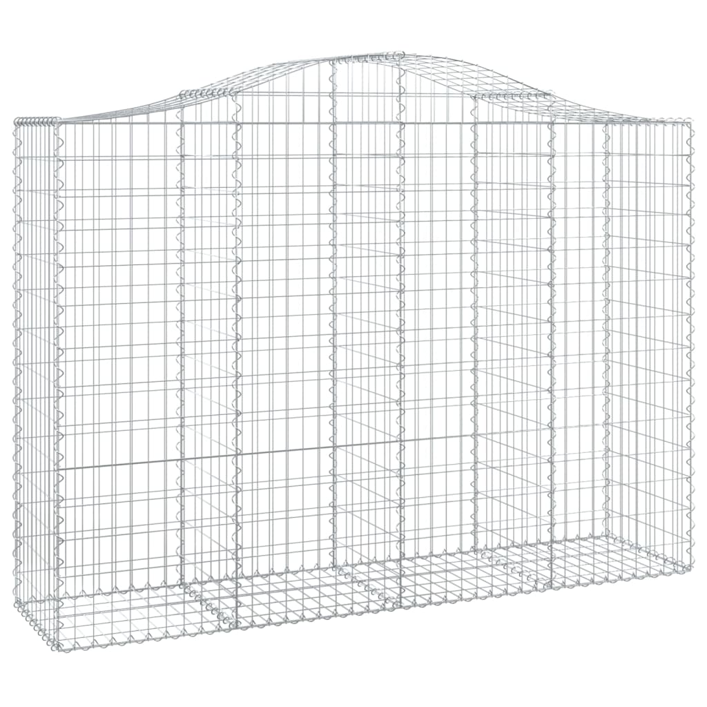 Gabionkurver buede 8 stk 200x50x140/160 cm galvanisert jern