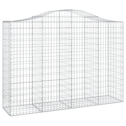 Gabionkurver buede 8 stk 200x50x140/160 cm galvanisert jern