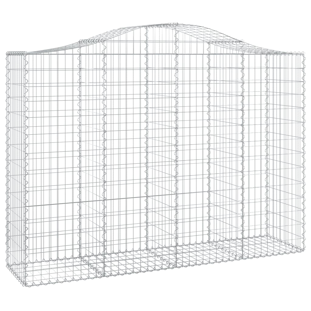 Gabionkurver buede 10 stk 200x50x140/160 cm galvanisert jern