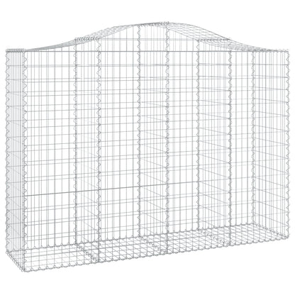 Gabionkurver buede 10 stk 200x50x140/160 cm galvanisert jern