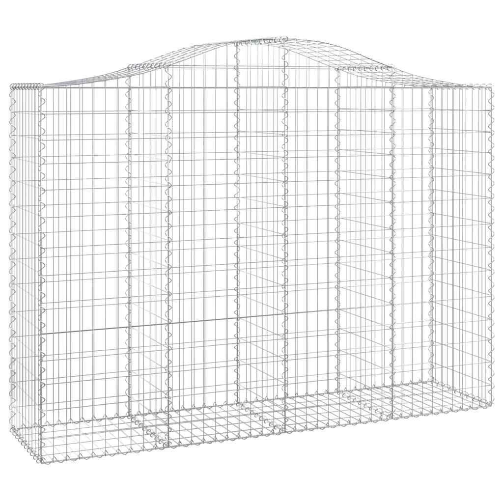 Gabionkurver buede 12 stk 200x50x140/160 cm galvanisert jern