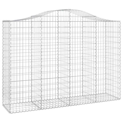Gabionkurver buede 12 stk 200x50x140/160 cm galvanisert jern