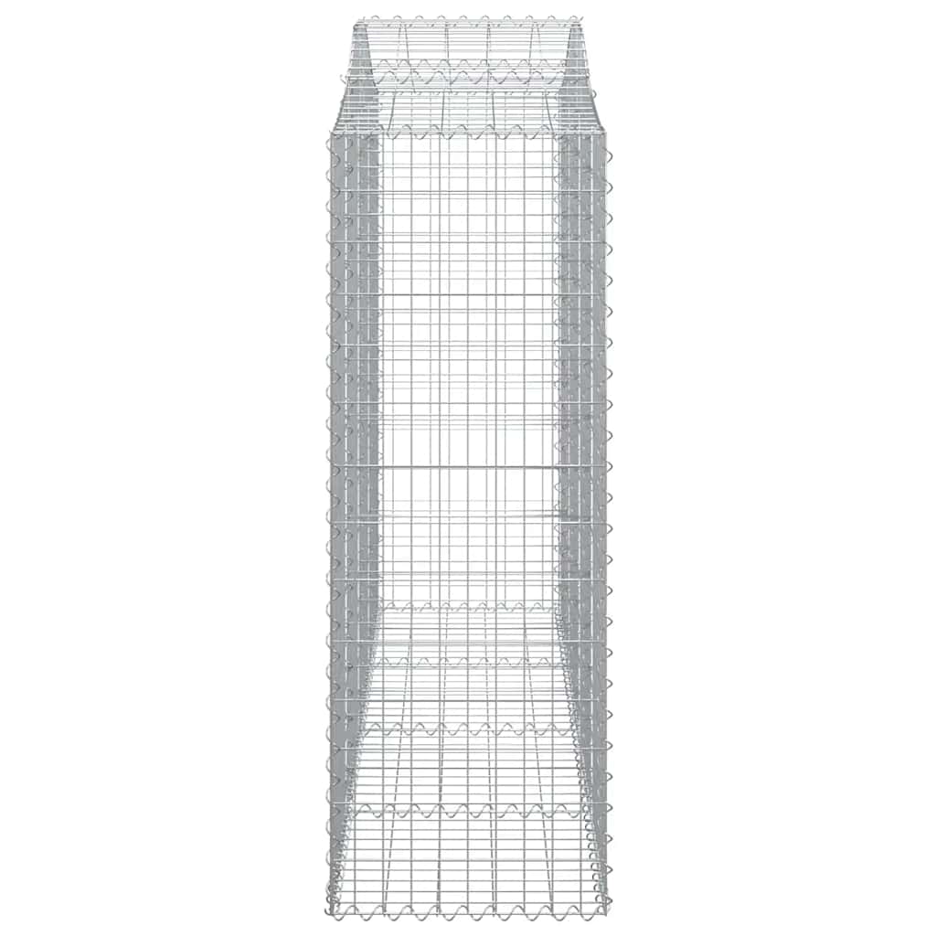 Gabionkurver buede 12 stk 200x50x140/160 cm galvanisert jern