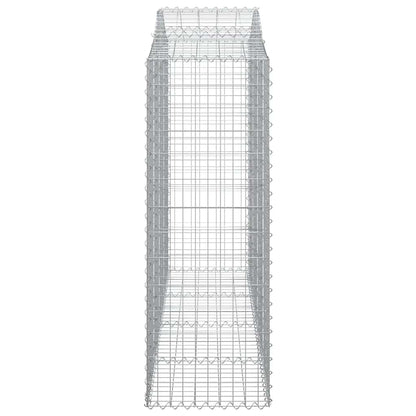 Gabionkurver buede 12 stk 200x50x140/160 cm galvanisert jern