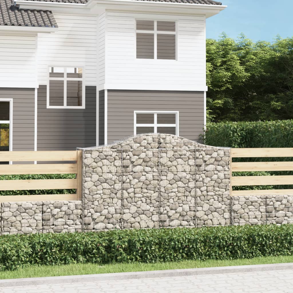 Gabionkurver buede 13 stk 200x50x140/160 cm galvanisert jern