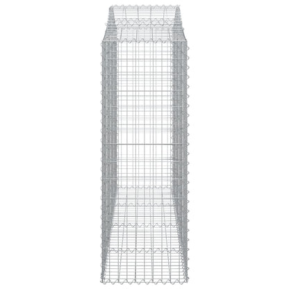 Gabionkurver buede 14 stk 200x50x140/160 cm galvanisert jern