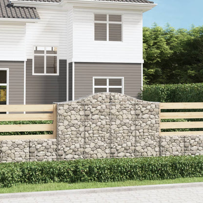 Gabionkurver buede 14 stk 200x50x140/160 cm galvanisert jern