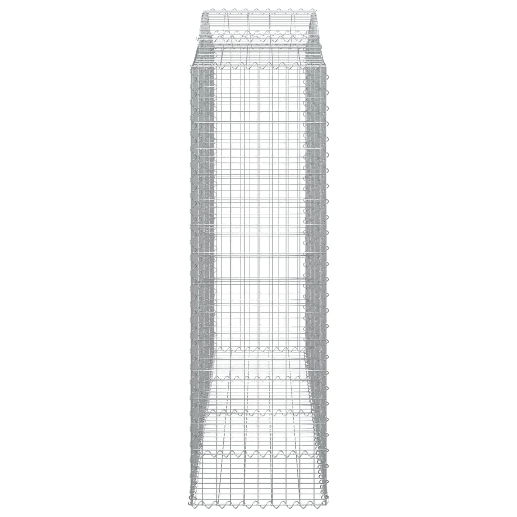 Gabionkurver buede 4 stk 200x50x160/180 cm galvanisert jern