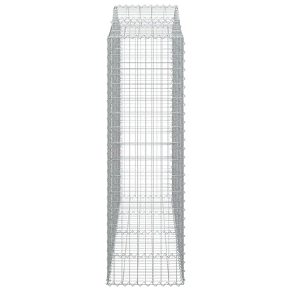 Gabionkurver buede 4 stk 200x50x160/180 cm galvanisert jern