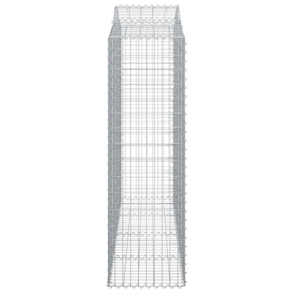 Gabionkurver buede 6 stk 200x50x160/180 cm galvanisert jern