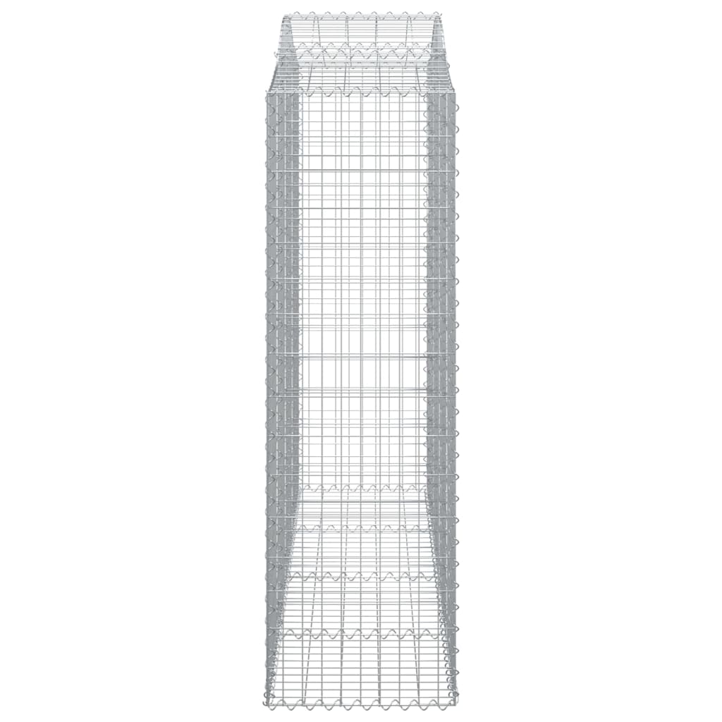 Gabionkurver buede 14 stk 200x50x160/180 cm galvanisert jern