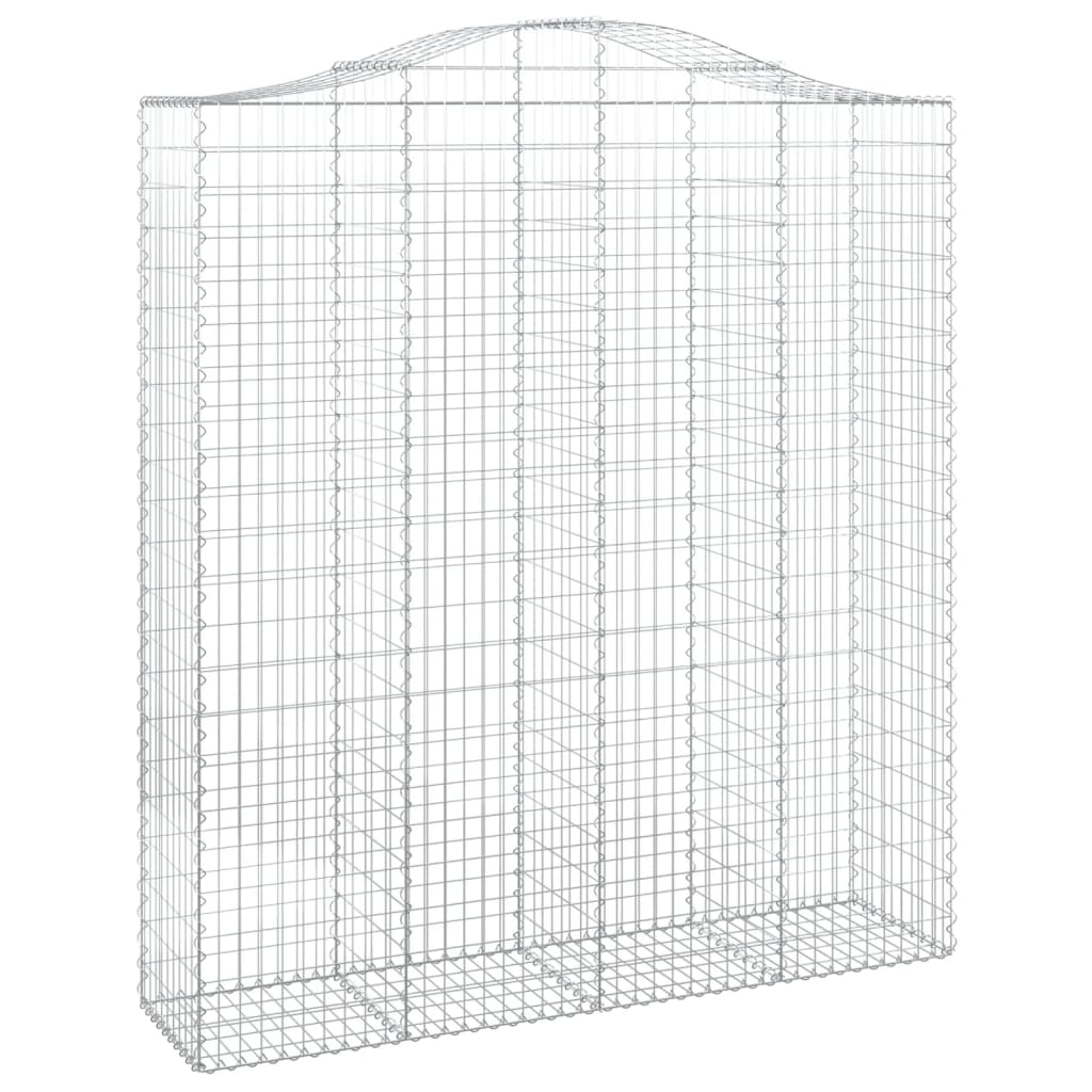 Gabionkurver buede 4 stk 200x50x220/240 cm galvanisert jern