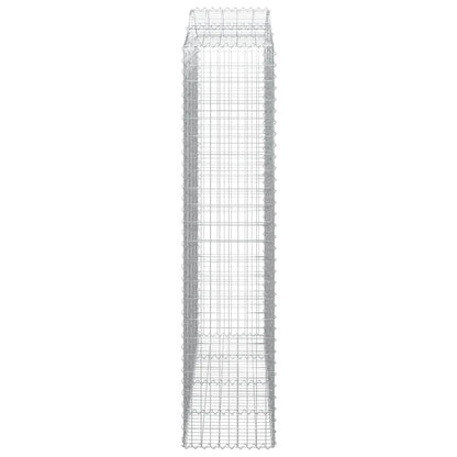 Gabionkurver buede 4 stk 200x50x220/240 cm galvanisert jern