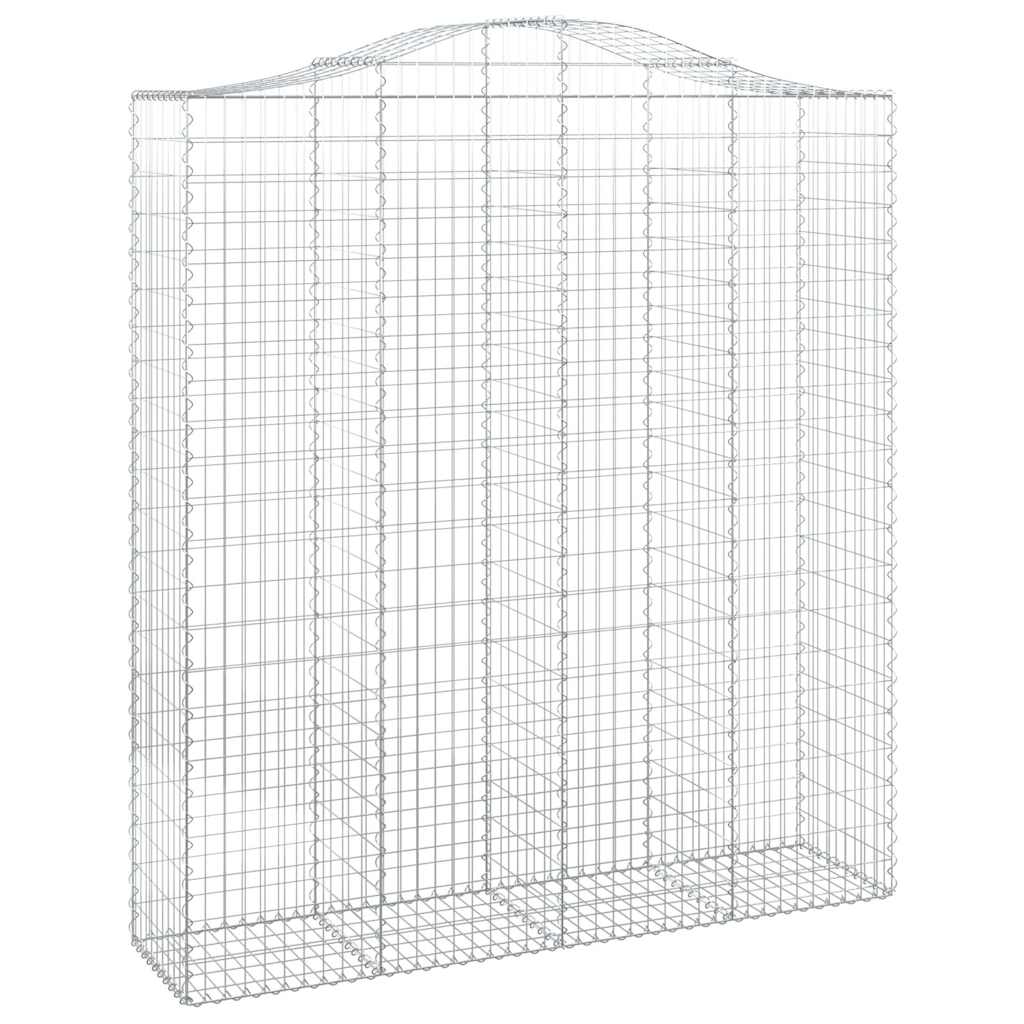 Gabionkurver buede 7 stk 200x50x220/240 cm galvanisert jern