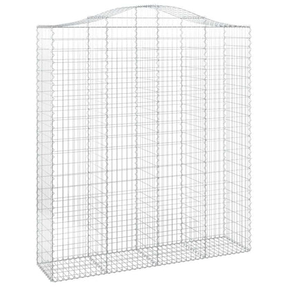 Gabionkurver buede 7 stk 200x50x220/240 cm galvanisert jern