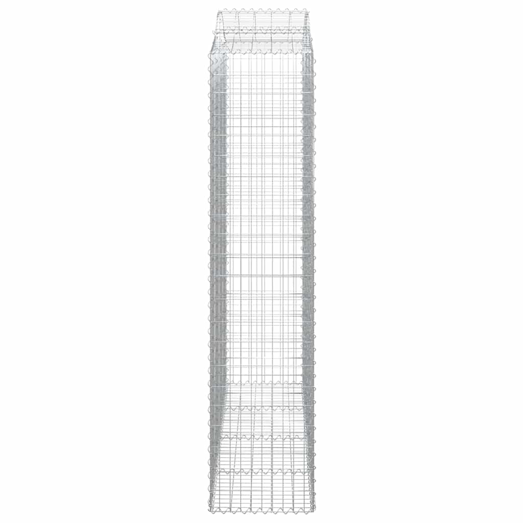 Gabionkurver buede 7 stk 200x50x220/240 cm galvanisert jern