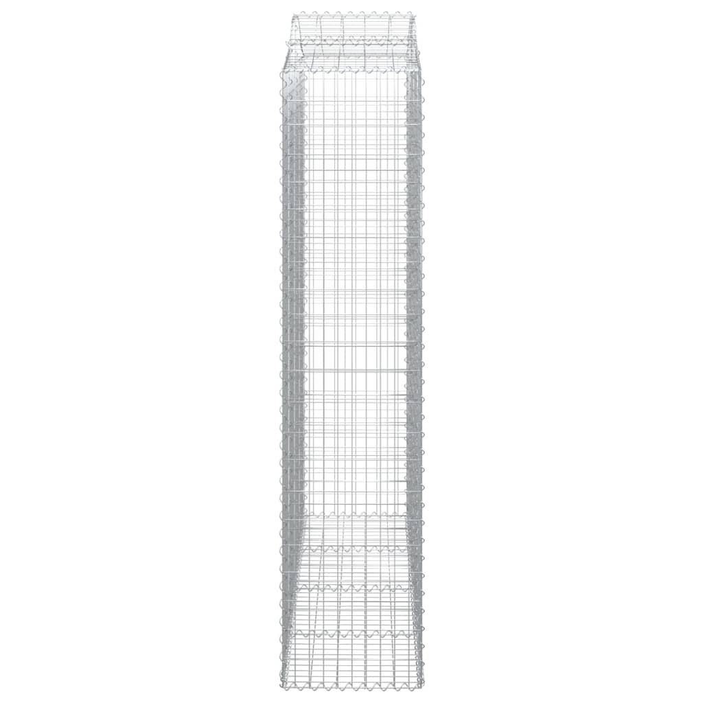 Gabionkurver buede 14 stk 200x50x220/240 cm galvanisert jern