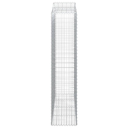 Gabionkurver buede 14 stk 200x50x220/240 cm galvanisert jern