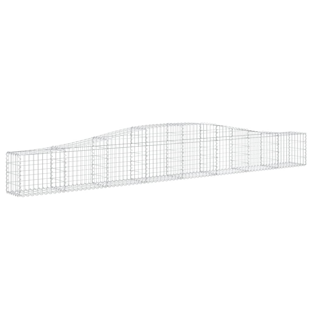 Gabionkurver buede 6 stk 400x30x40/60 cm galvanisert jern