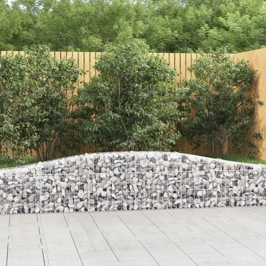 Gabionkurver buede 6 stk 400x30x40/60 cm galvanisert jern
