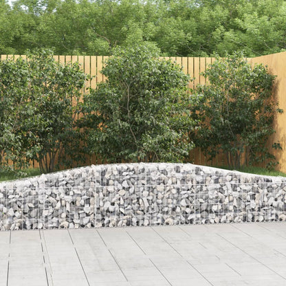 Gabionkurver buede 6 stk 400x30x40/60 cm galvanisert jern