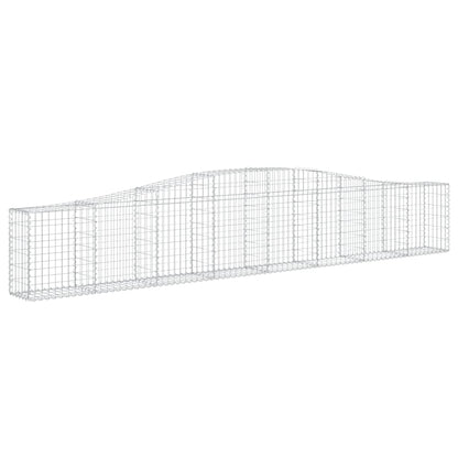 Gabionkurver buede 10 stk 400x30x60/80 cm galvanisert jern