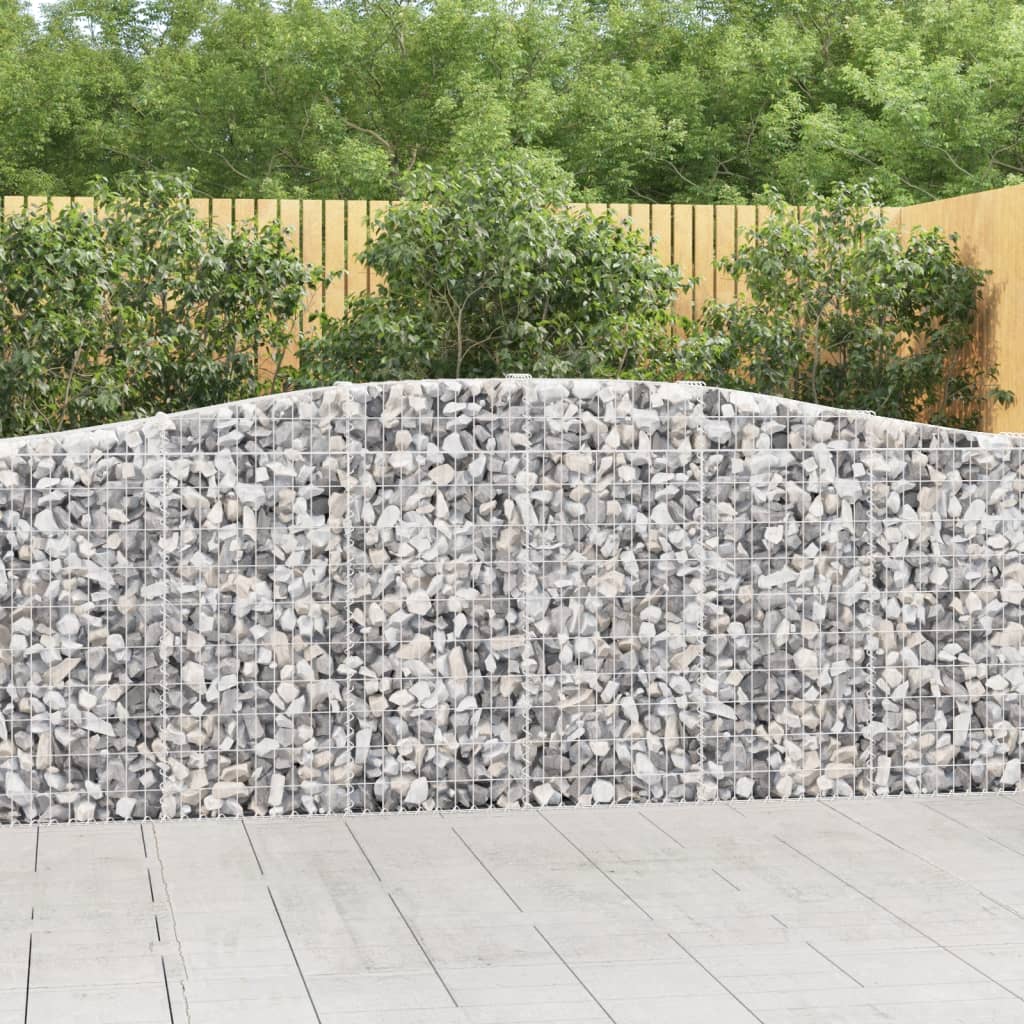 Gabionkurver buede 7 stk 400x30x100/120 cm galvanisert jern