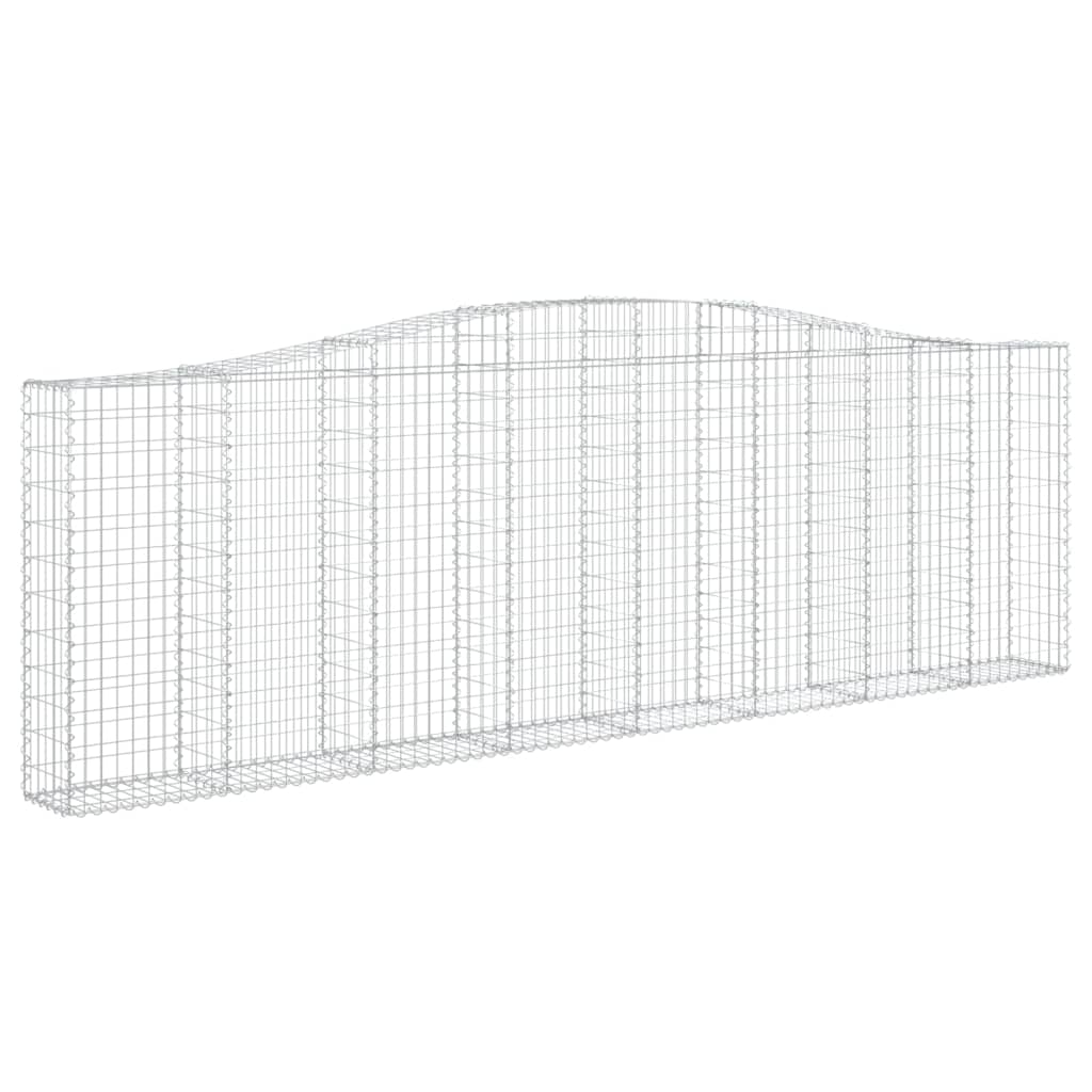 Gabionkurver buede 7 stk 400x30x120/140 cm galvanisert jern