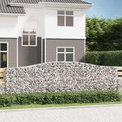 Gabionkurver buede 7 stk 400x30x120/140 cm galvanisert jern