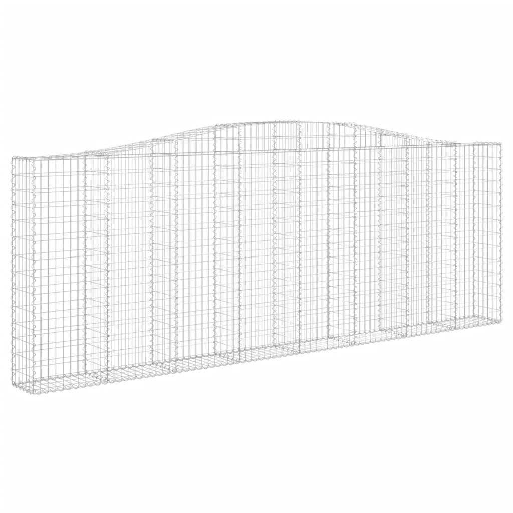 Gabionkurver buede 10 stk 400x30x140/160 cm galvanisert jern