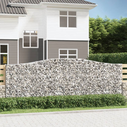 Gabionkurver buede 10 stk 400x30x140/160 cm galvanisert jern