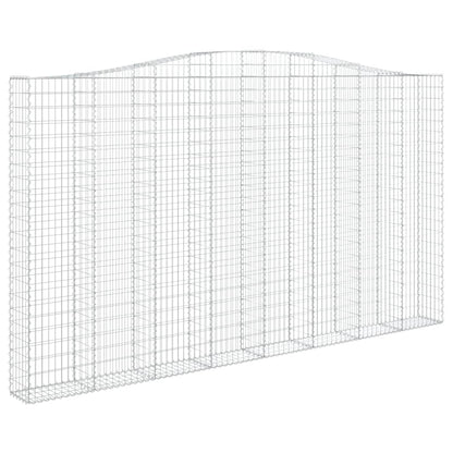 Gabionkurver buede 2 stk 400x30x220/240 cm galvanisert jern