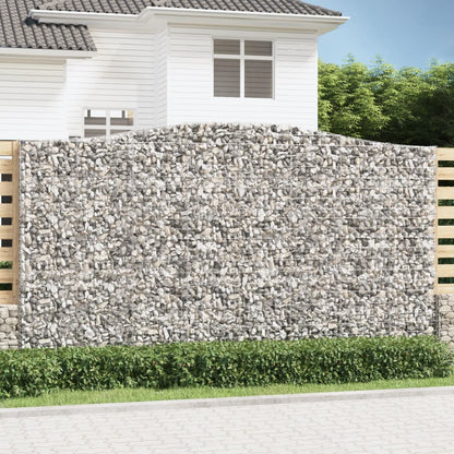 Gabionkurver buede 2 stk 400x30x220/240 cm galvanisert jern