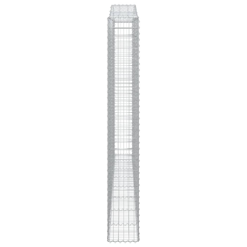 Gabionkurver buede 3 stk 400x30x220/240 cm galvanisert jern