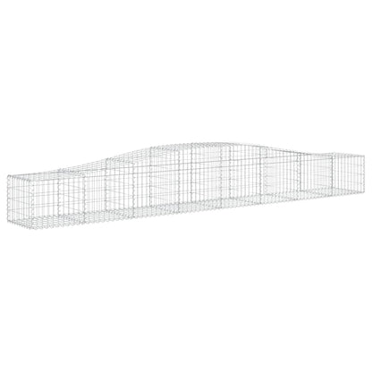Gabionkurver buede 4 stk 400x50x40/60 cm galvanisert jern