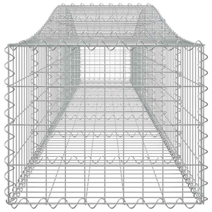 Gabionkurver buede 4 stk 400x50x40/60 cm galvanisert jern