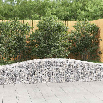 Gabionkurver buede 4 stk 400x50x40/60 cm galvanisert jern