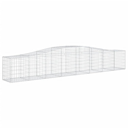 Gabionkurver buede 4 stk 400x50x60/80 cm galvanisert jern