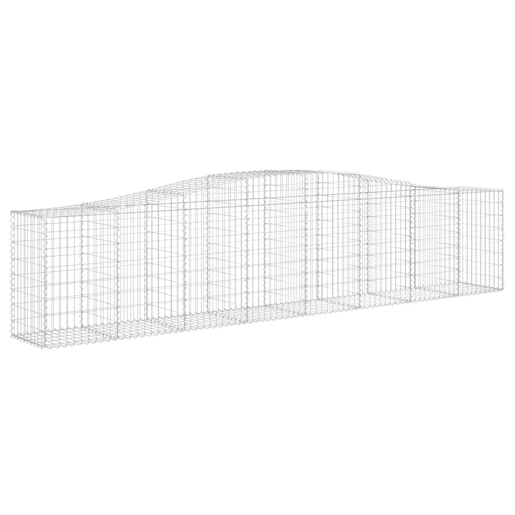 Gabionkurver buede 5 stk 400x50x80/100 cm galvanisert jern