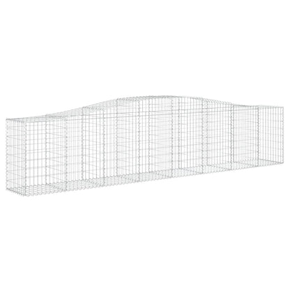 Gabionkurver buede 5 stk 400x50x80/100 cm galvanisert jern