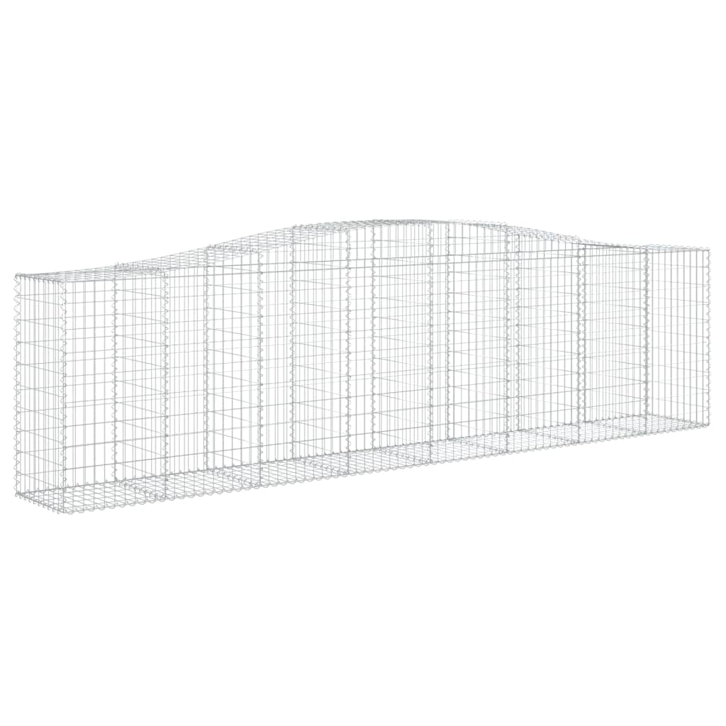 Gabionkurver buede 6 stk 400x50x100/120 cm galvanisert jern