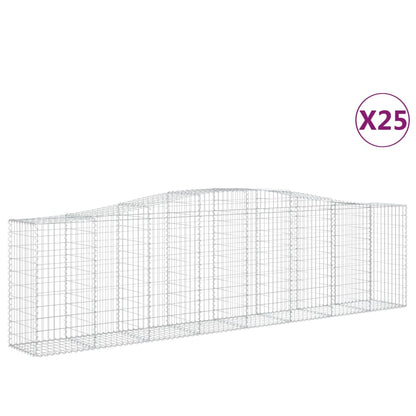 Gabionkurver buede 25 stk 400x50x100/120 cm galvanisert jern