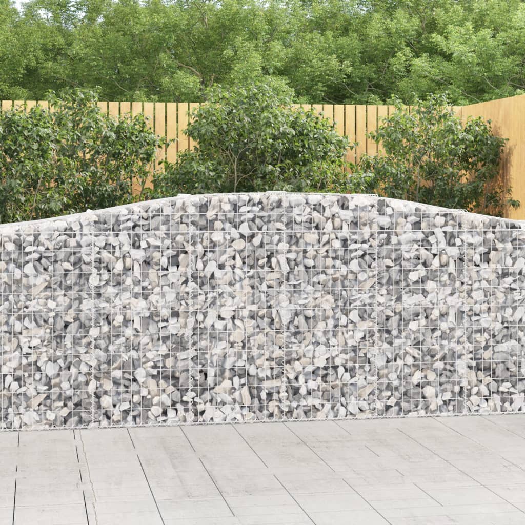 Gabionkurver buede 25 stk 400x50x100/120 cm galvanisert jern