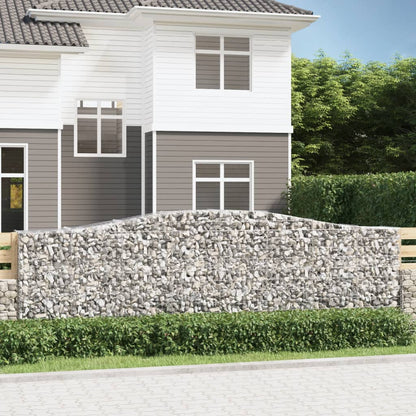 Gabionkurver buede 8 stk 400x50x120/140 cm galvanisert jern